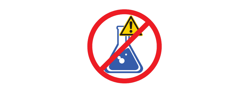 avoid harsh chemicals icon