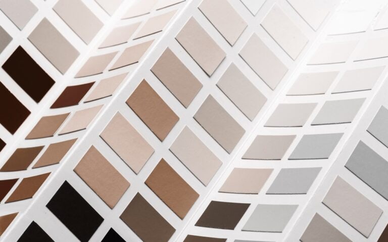 Color samples palette catalog
